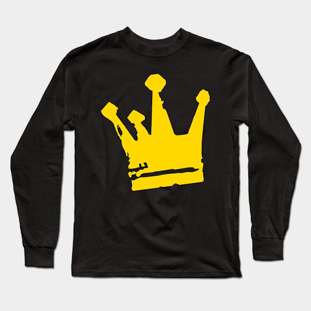 Grunge Crown Long Sleeve T-Shirt by Oolong